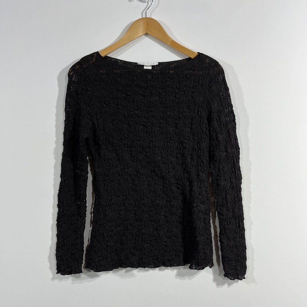 HM Fairy Grunge 90s Preppy Boat Neck Top Womens Small Whimsigoth Witchy‎ Boho